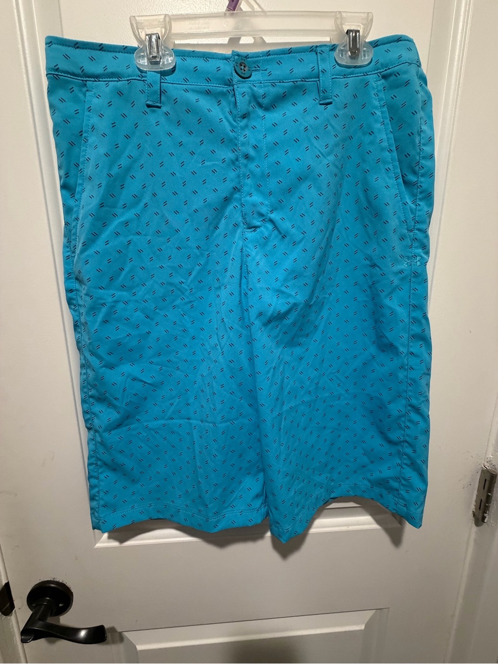 Under Armour Turquoise Micro-Pattern Flat Front Shorts